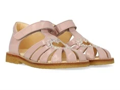 Angulus sandal rosa med glimmerhjerte